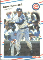 1988 Fleer Baseball Cards      425A    Keith Moreland ERR (Jody Davis)